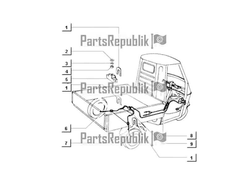 Todas las partes para Hydraulic Brake System de APE MIX 50 CC 2T C 80 1998 - 2008