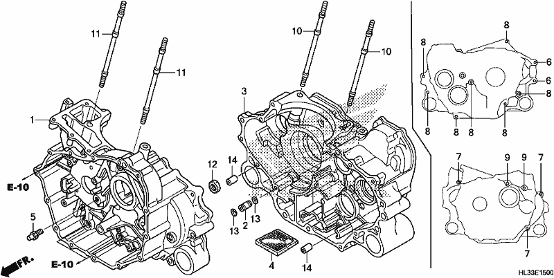Todas las partes para Caja Del Cigüeñal de Honda SXS 700M2P 2018