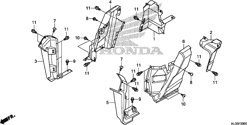 Todas las partes para Cubierta Lateral de Honda SXS 700M2P 2018