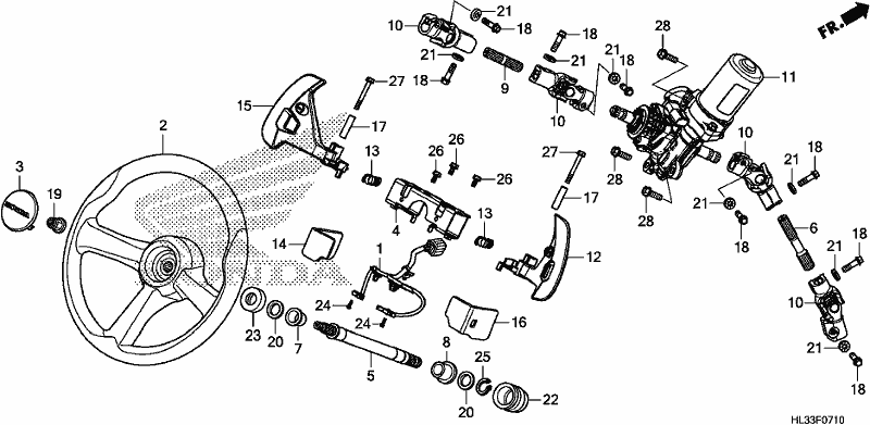 Todas las partes para Steering Wheel/steering Shaft de Honda SXS 700M2P 2018