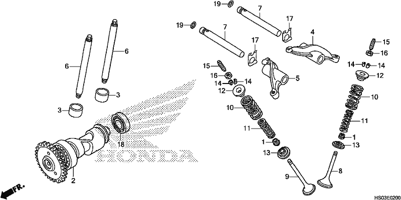 Todas las partes para árbol De Levas / Válvula de Honda TRX 250 TM 2018