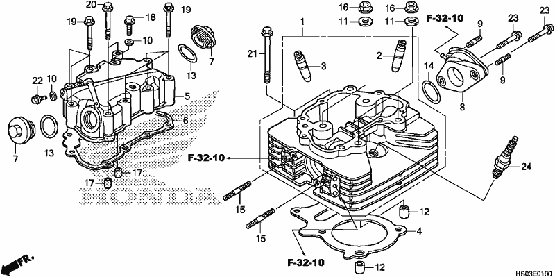 Todas las partes para Cabeza De Cilindro de Honda TRX 250 TM 2018