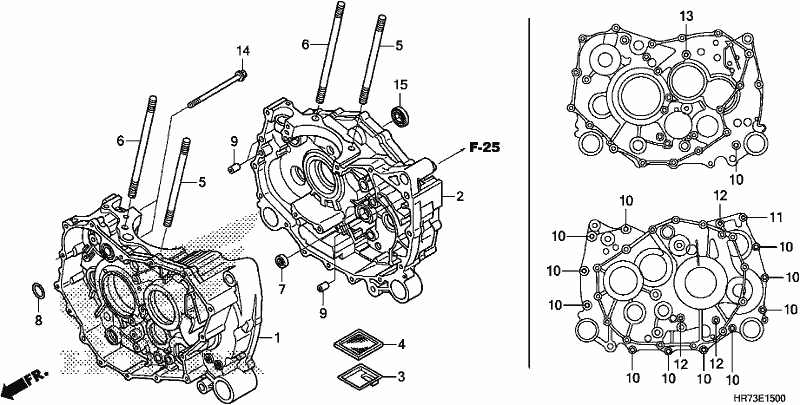 Todas las partes para Caja Del Cigüeñal de Honda TRX 420 FA6  2018