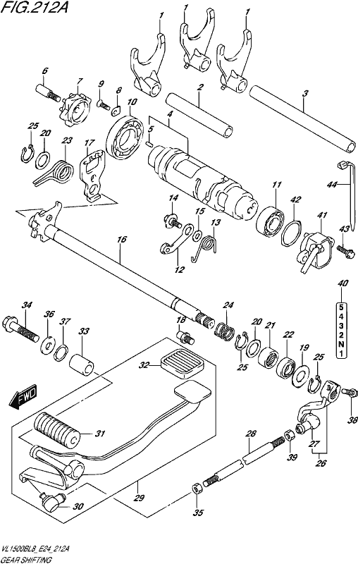 Alle Teile für das Gangschaltung des Suzuki VL 1500B 2018