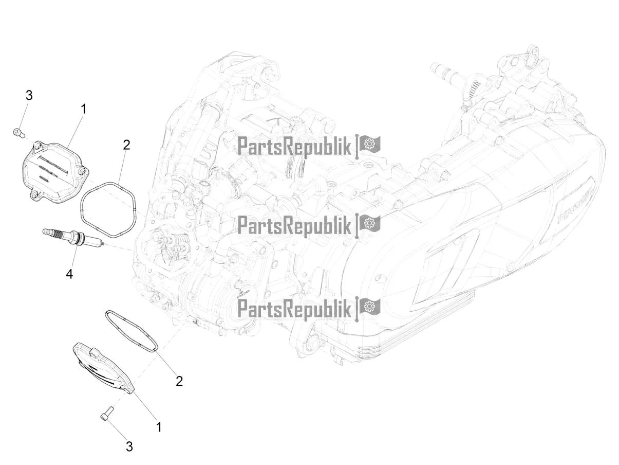Alle Teile für das Zylinderkopfhaube des Vespa GTS 125 ABS 2021