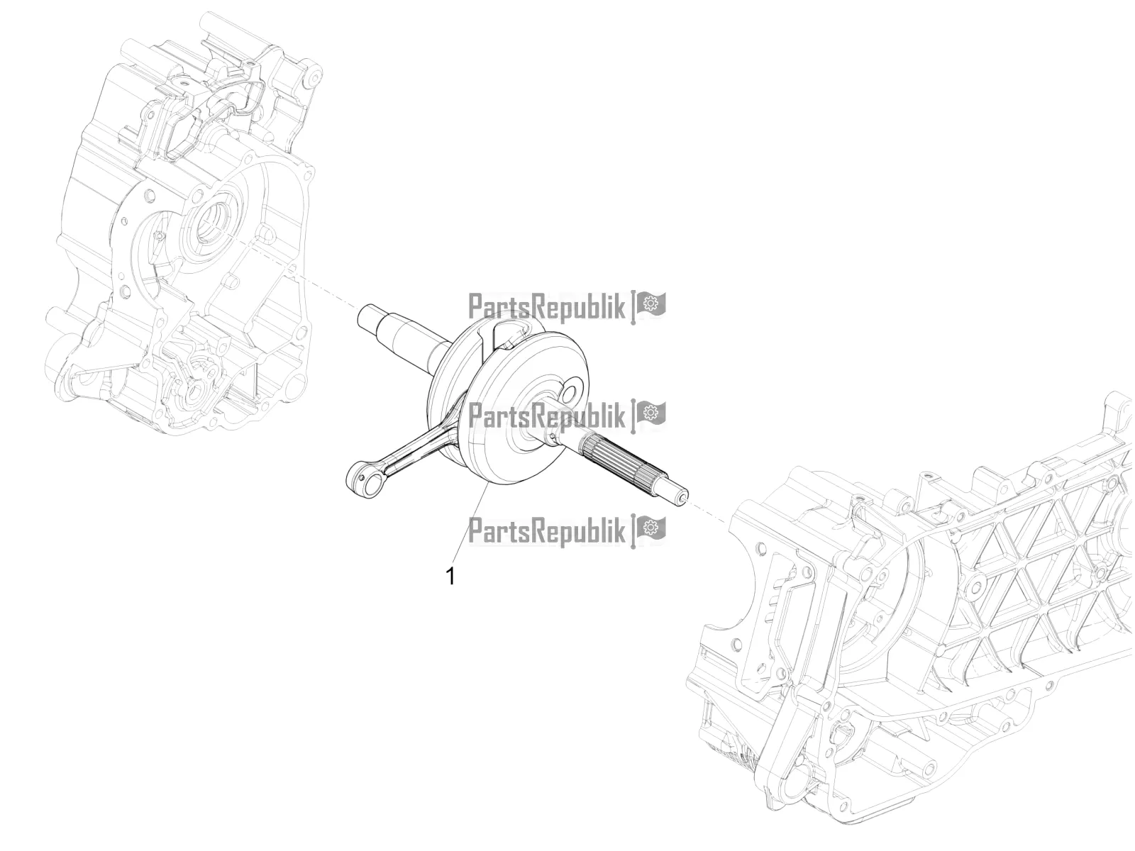 All parts for the Crankshaft of the Vespa GTS 125 Super ABS 2019